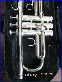 SILVER TRUMPET with case and mouthpiece
