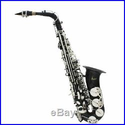 SLADE Nickel Plated Bass Body Eb Alto Saxophone Sax Set With Tuner + Case Set US