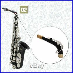 SLADE Nickel Plated Bass Body Eb Alto Saxophone Sax Set With Tuner + Case Set US