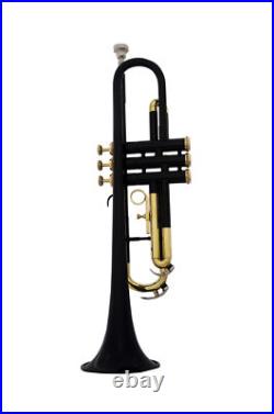 SUMMER SALE! NEW ELEGANT DELUXE BLACK BRASS COLOUR STUDENT Bb PITCH TRUMPET