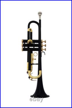 SUMMER SALE! NEW ELEGANT DELUXE BLACK BRASS COLOUR STUDENT Bb PITCH TRUMPET