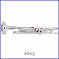 S. E. Shires Q12GRS Professional Bb Trumpet in Silver Plate SN CRQ20424