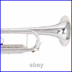 S. E. Shires Q12GRS Professional Bb Trumpet in Silver Plate SN CRQ20424