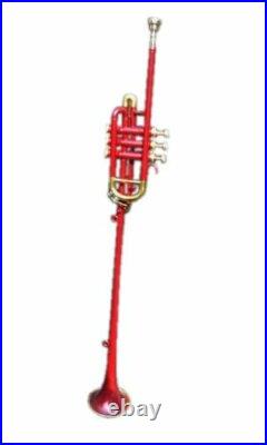 Sai Musical Bb Flag Red Trumpet Low Pitch Brass Musical Instrument