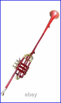 Sai Musical Bb Flag Red Trumpet Low Pitch Brass Musical Instrument