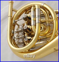 Sale Gold Mini French Horn Cupronickel Tuning Pipe Bb Pocket horn Engraving Bell