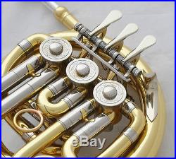 Sale Top Brand New Gold Piccolo MiNi French Horn Bb Key Engraving Bell With Case