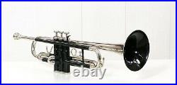 Sale Trumpet Black Color Nickel Finish Bb Pitch With Hard Case & Mouthpiece