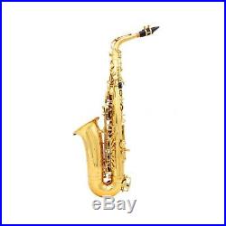 Saxophone Sax Eb Be Alto E Flat Brass Carved Exquisite withCase+Accessories Hot