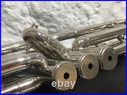 Schill German Trumpet Model # BR3147 Silver Color With Case