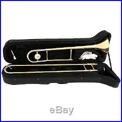 School Band Student Bb Slide Trombone BB Professional with Tuner, Case, Care Kit