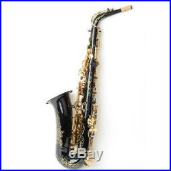 School Professional Brass Black Alto Eb Sax Saxophone+Case +Mouthpieces