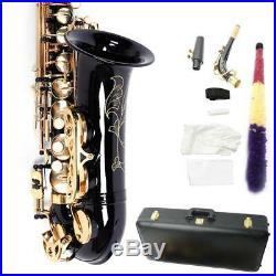 School Professional Brass Black Alto Eb Sax Saxophone+Case +Mouthpieces