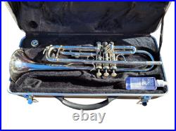 Silver Student Hopson Bb Trumpet with Trumpet Valve Oil Mouthpiece and Case Silver Student Hopson Bb Trumpet with Trumpet Valve Oil Mouthpiece and Case