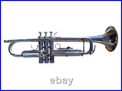 Silver Student Hopson Bb Trumpet with Trumpet Valve Oil Mouthpiece and Case