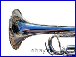 Silver Student Hopson Bb Trumpet with Trumpet Valve Oil Mouthpiece and Case