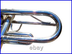 Silver Student Hopson Bb Trumpet with Trumpet Valve Oil Mouthpiece and Case