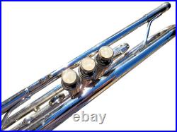 Silver Student Hopson Bb Trumpet with Trumpet Valve Oil Mouthpiece and Case Silver Student Hopson Bb Trumpet with Trumpet Valve Oil Mouthpiece and Case