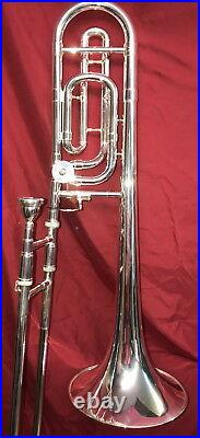 Silver Trombone Bb with F attachment Design Beautiful great Step UP