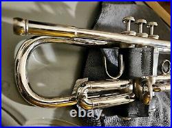 Silver Trumpet With Red Case
