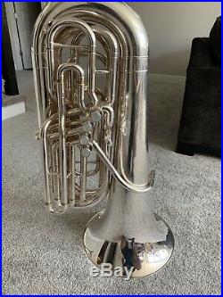 Silver Yamaha YBB-621 3/4 BBb 4 Valved Tuba