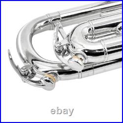 Silvery Brass Trumpet with Hard Case & Accessories for Orchestra