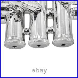 Silvery Brass Trumpet with Hard Case & Accessories for Orchestra