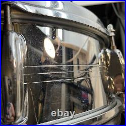 Slingerland Krupa Snare Drum COB Brass 5x14 Vintage 70s Chrome Brass 14 X 5