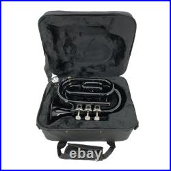 Small Brass Trumpet Cornet With Key & Case Nice Musical Instruments Display Item