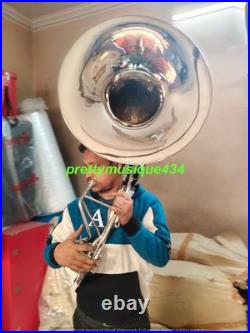 Sousaphone 22 Bell Size Of Pure Brass Metal In Chrome+ Case Box & Free Shipping