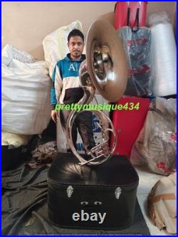 Sousaphone 22 Bell Size Of Pure Brass Metal In Chrome+ Case Box & Free Shipping