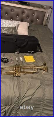 Stagg Bb Trumpet Brass Lacquered Gold with Case, Mouthpiece, Accessories