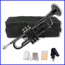 Standard Bb Trumpet with Case, 7C Mouthpiece and Cleaning Kit Black