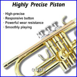 Student trumpet for beginners Bb brass trumpet instruments with carrying case