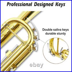 Student trumpet for beginners Bb brass trumpet instruments with carrying case