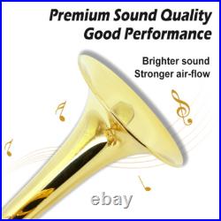 Student trumpet for beginners Bb brass trumpet instruments with carrying case