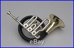 TEMPEST Bb POSTHORN 3 ROTARY VALVES LEATHER WRAPPED HANDMADE BRASS 5-yr WARRANTY