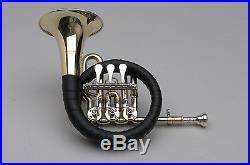 TEMPEST Bb POSTHORN 3 ROTARY VALVES LEATHER WRAPPED HANDMADE BRASS 5-yr WARRANTY