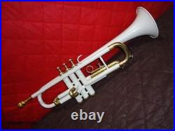 TRUMPET Bb PRO COLORED WHIT BRASS CONCERT BAND FAST SHIP