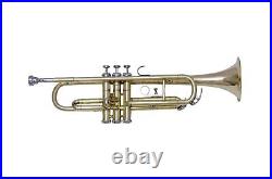 TRUMPET New Top Great STUDENTS New Brass Bb Trumpet Free Case+M/P