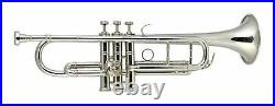 TRUMPET New Year Sale New Silver Bb Trumpet With Free Hard Case+Mouthpiece
