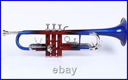 TRUMPET SALE ELEGANT DELUXE MULTI COLOUR STUDENT Bb FLAT TRUMPET FREE CASE+M/P