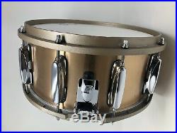 Tama Bell Brass with Bell Brass Hoops 6.5x14 snare drum PL565N Vintage 90's