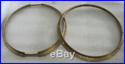 Top And Bottom Bell Brass Tama 14 10-hole Snare Hoops