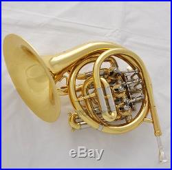 Top Gold Piccolo Bb MiNi French Horn Engraving Bell Pocket horn With Case Mouth