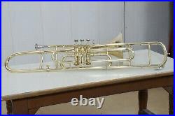 Trombone 3 valve brass finish BB pitch with Hard case And Mouthpiece