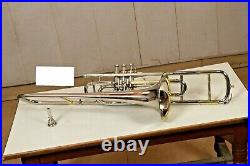 Trombone brass and nickel finish BB pitch with Hard case And Mouthpiece