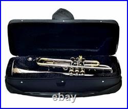Trumpet Bb Pitch Brass Nickel Plated With Free Case And Mouthpiece Brs