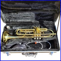 Trumpet Bundy Gold Brass Bb Student Trumpet With Mouthpiece Brush and Case
