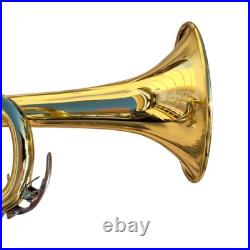 Trumpet Bundy Gold Brass Bb Student Trumpet With Mouthpiece Brush and Case